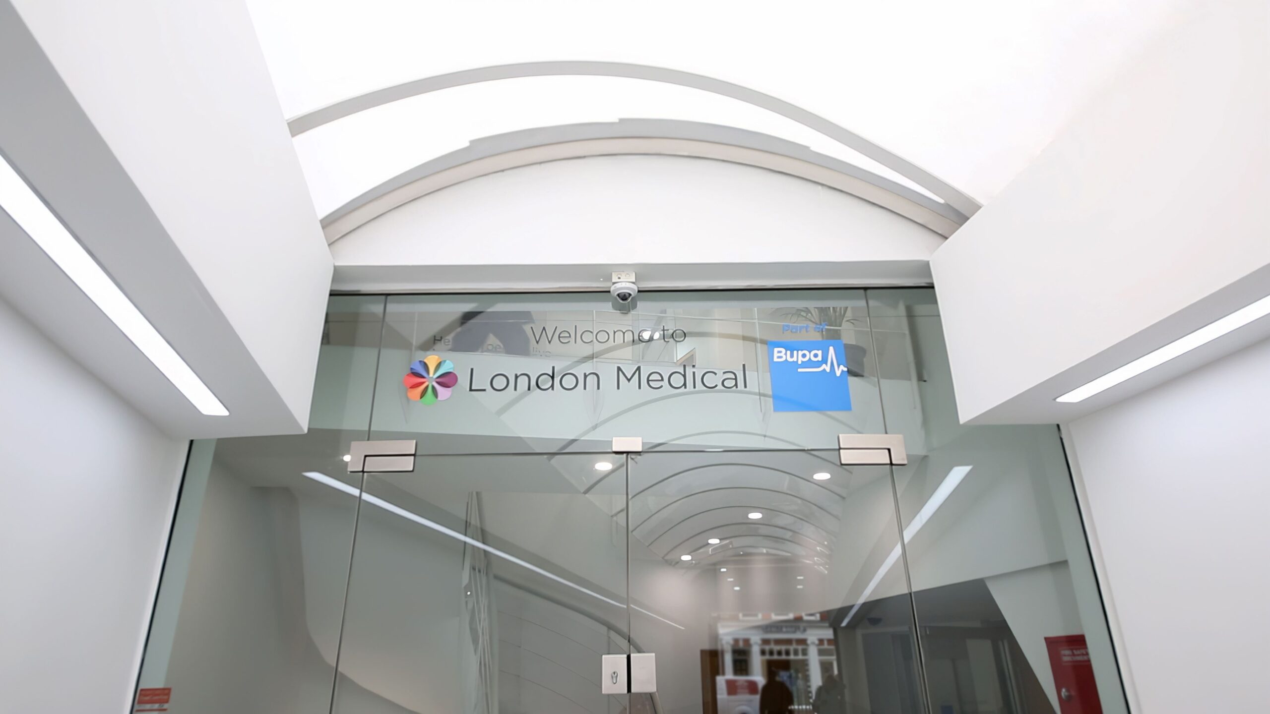 A photo of the entrance to London Medical