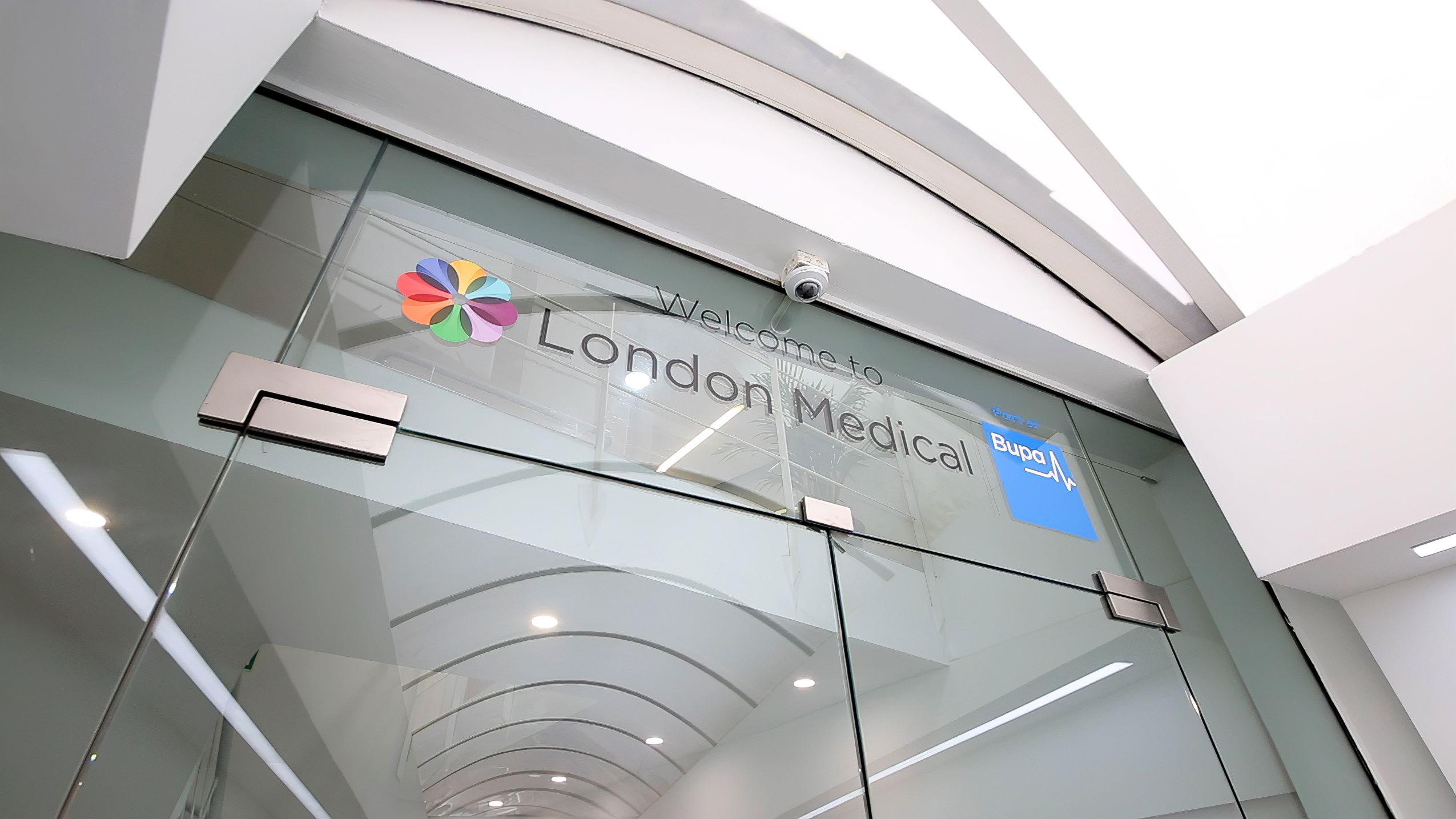 A picture of the entrance to London Medical